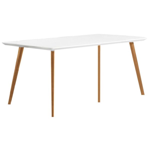 Zinzan Arvo Rectangle Table in White 120cm