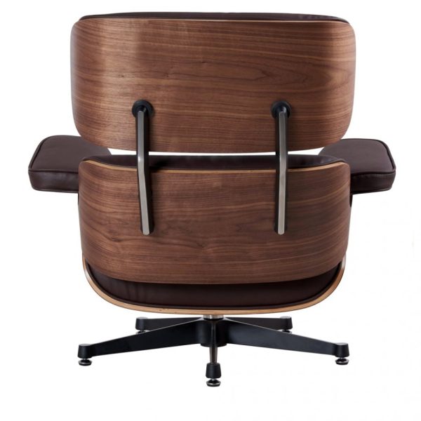 Zinzan Eames Lounger in Walnut, Brown Italian Leather