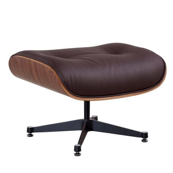 Zinzan Eames Lounger in Walnut, Brown Italian Leather