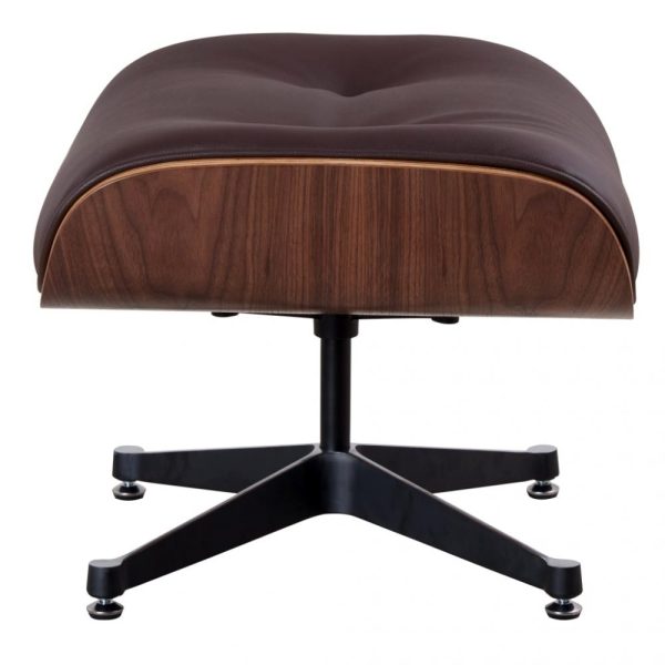 Zinzan Eames Lounger in Walnut, Brown Italian Leather