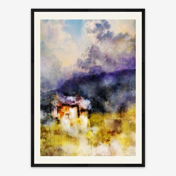 Solitude's Embrace Limited Edition Art Print black-frame